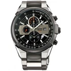 Orient Leader Chronograph Men's Watch FTT0J001B Black Dial 100M WR NEW IN BOX