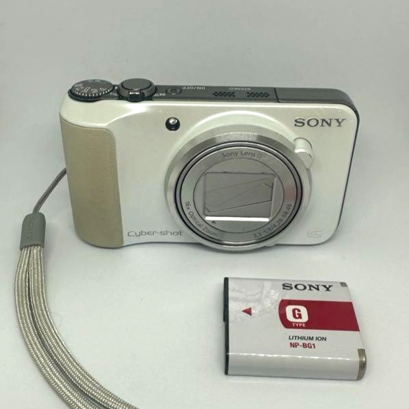 Sony Cyber Shot DSC-HX10V White 18.2MP 16x Optical Zoom W/Battery