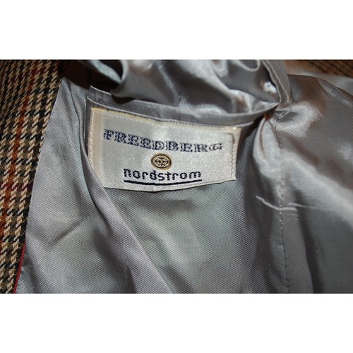 Vintage Nordstrom Freedberg Wool Double Breasted Plaid Women's Blazer Union Made - Picture 7 of 9