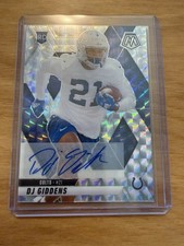 2025 Mosaic Football DJ Giddens Rookie Autograph Indianapolis Colts Silver Prizm