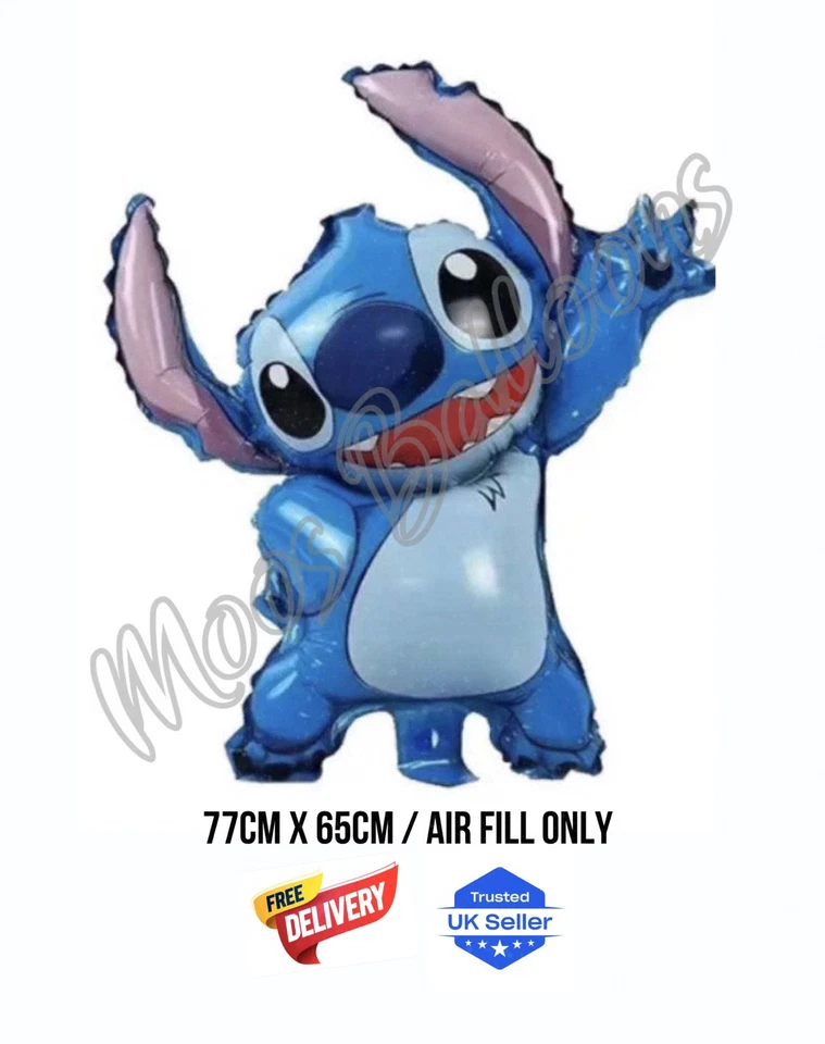 STRUTS Lilo and Stitch Shape Air Fill Balloon UK Seller