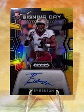 2024 Prizm DP Trey Benson RC Black/Gold Signing Day Auto #/5 (1st On Print) FSU