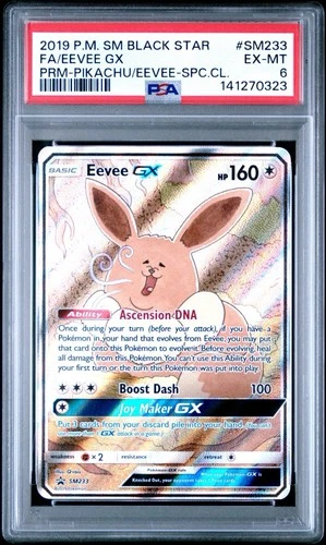 2019 Pokemon SM Black Star Promo Eevee GX #SM233 PSA 6