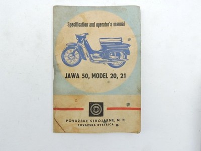 Original Owners Operators Manual Book Jawa 50 Scooter Model 20 Model 21 18516rs