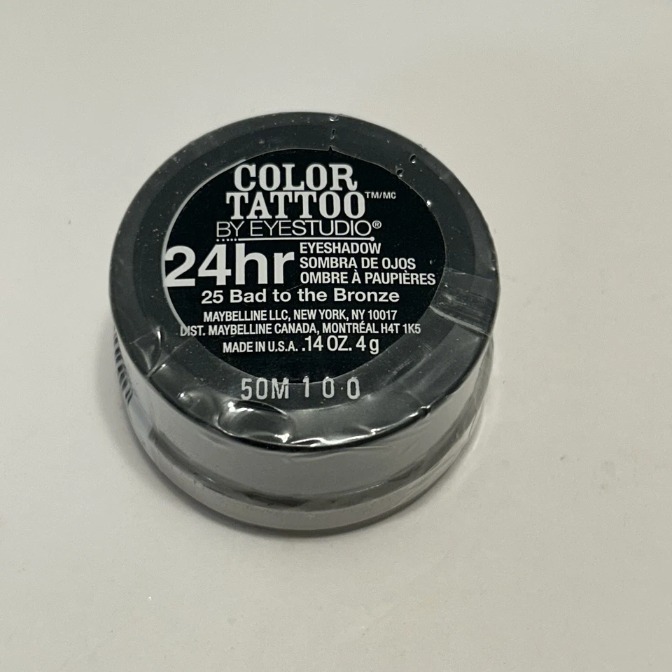 MAYBELLINE 24HR Sombra Colorida Tatuagem 25 BAD TO THE BRONZE NOVA LACRADA - Imagem 2 de 2