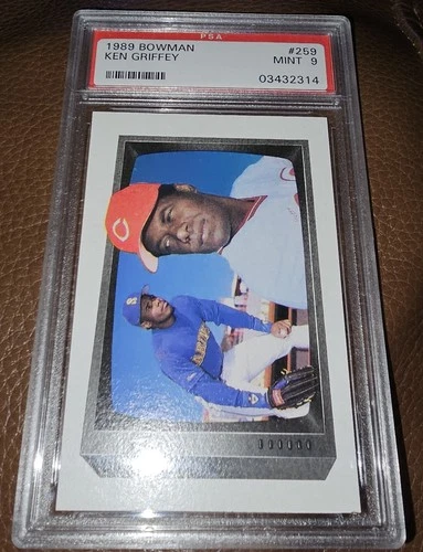 1989 BOWMAN #259 KEN GRIFFEY JR. - KEN GRIFFEY SR. - PSA 9