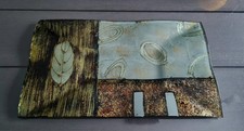 Deko Glas Schale Teller rechteckig Glitzer Festlich Orient 