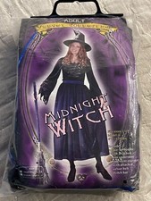 Vintage Fun World/Easter Unlimited Adult Velvet "Midnight Witch" Costume Sm/Med