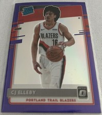 2020-21 Optic Basketball CJ Elleby Portland Trail Blazers Purple Prizm Rookie