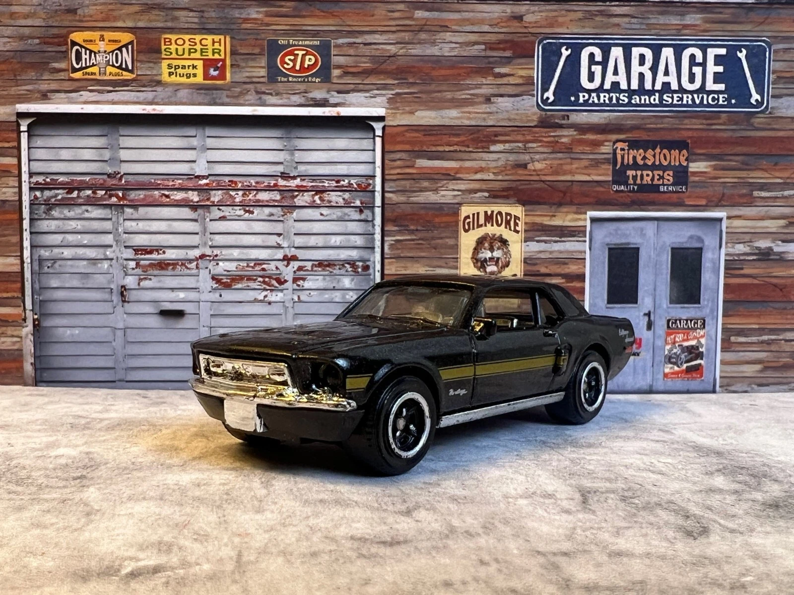 matchbox ford mustang com listras douradas c4 