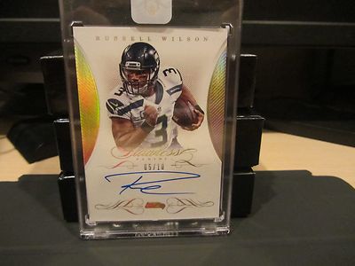 Panini Flawless Gold On Card Autograph Seahawks Russell Wilson 05