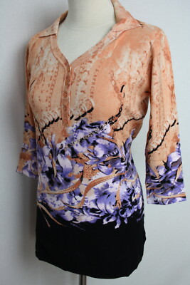Damen Pullover Oberteil Pulli Blumen Kettenmuster Viskose IMAGINI Gr.36,38
