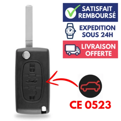 Coque Clé Boitier de Télécommande pour Plip CITROEN C4 Picasso Jumper C2 C3 C5