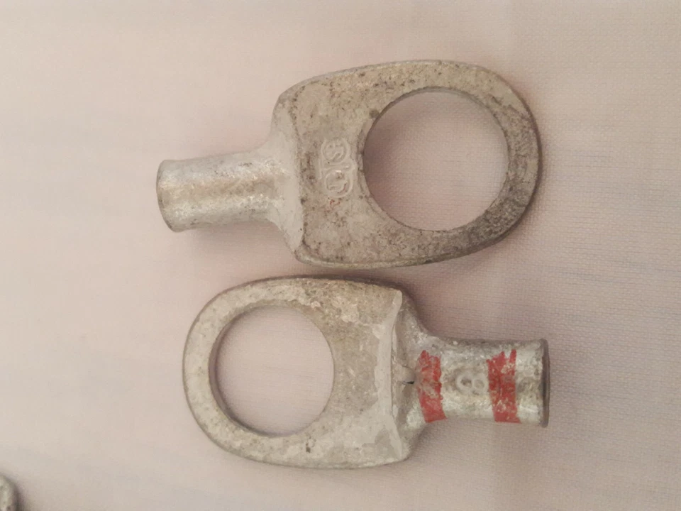 Compression Lug Red 8 with 1/2" hole (lot of 5) - Image 3 of 3