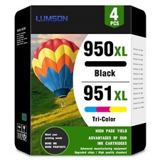 Compatible 950XL 951XL Ink Combo for HP OfficeJet Pro 8600 4PK, 1BK/1C/1M/1Y 
