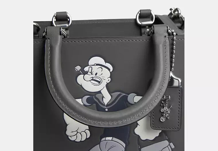 COACH x POPEYE Rogue Bag 25 Gray Multi Glovetanned Leather