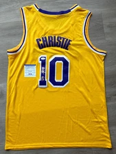 MAX CHRISTIE LAKERS SIGNED JERSEY CUSTOM LOS ANGELES AUTHENTIC AUTOGRAPH PSA/DNA