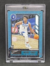 Anthony Edwards RARE ROOKIE RC PANINI BLUE BORDER VARIANT INVESTMENT CARD MVP