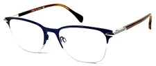 RAG & BONE RNB7029 FLL Navy Blue/Brown Half Rimless 53-19-145 Eyeglasses Frame