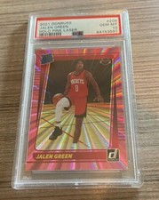 2021-22 Panini Donruss Jalen Green Holo Pink Laser Rated Rookie PSA 10 GEM MINT