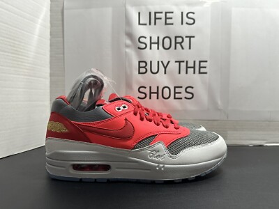 Nike Air Max 1 x CLOT Kiss of Death Solar Red DD1870 600 Men's 8/Women's 9.5