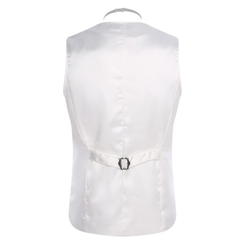 Mens Waistcoat Slim Fit Costume Christmas Vest Pointed 70s Halloween V-Neck Tie - Picture 60 of 188
