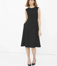 White House Black Market Bateau Fit & Flare Dress Size 4