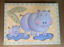 Kootie Bug Designs Canvas Giclee Hippo Artwork for Child