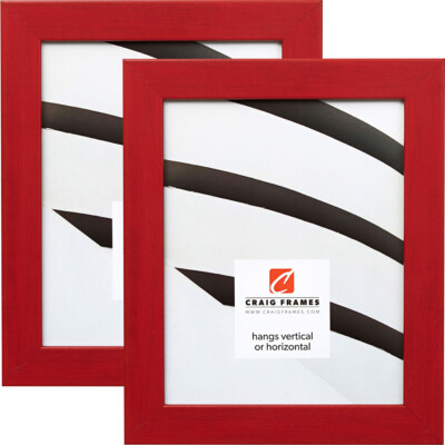 Craig Frames Colori 125, 1.25 Inch Wide Modern Red Picture Frame 2-Pack