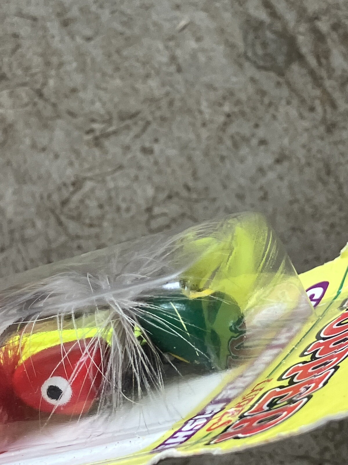 Pack Of 3 K&E STOPPER LURES Fly POPPERS Yellow Green Red - Image 4