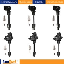 6 Ignition Coil Platinum Spark Plugs For 1995-1999 Nissan Maxima 3.0l V6 6 Ignition Coil Platinum Spark Plugs For 1995-1999 Nissan Maxima 3.0l V6