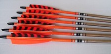 6 MATCHED WOOD ARROWS 31" BOP