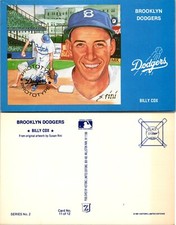 Billy Cox Brooklyn Dodgers Artwork Postcard