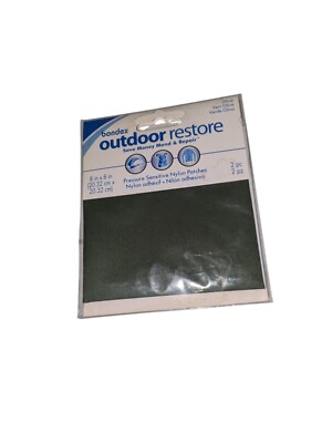 Bondex 2-Patch Kit 8x8 Pressure Sensitive Nylon Olive Outdoor Restore Repair Men