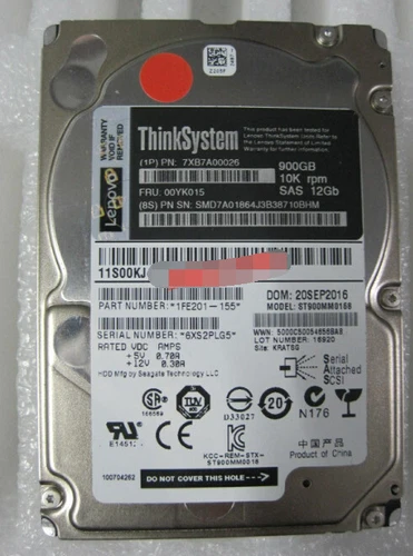 Lenovo 7XB7A00026 900G 10K 12G SAS 2.5 HDD