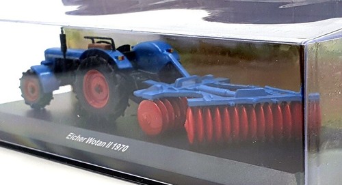 Hachette 1/43 Scale Model Tractor HL82 - 1970 Eicher Wotan II - Blue - Picture 2 of 5