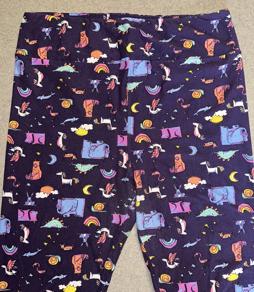 Леггинсы Lularoe TC Bear кролик динозавр фламинго фэнтези лесные существа звезда - Изображение 4 из 4