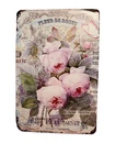 Vintage Metal Sign French Country Floral  FLEUR DE ROSES CHARVET   8 x 12