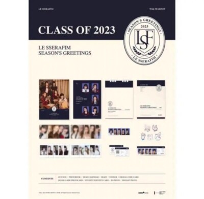 LE SSERAFIM シーグリ Class of 2023 LE SSERAFIM 2023 Season's Greetings CLASS OF 2023 Full Set New