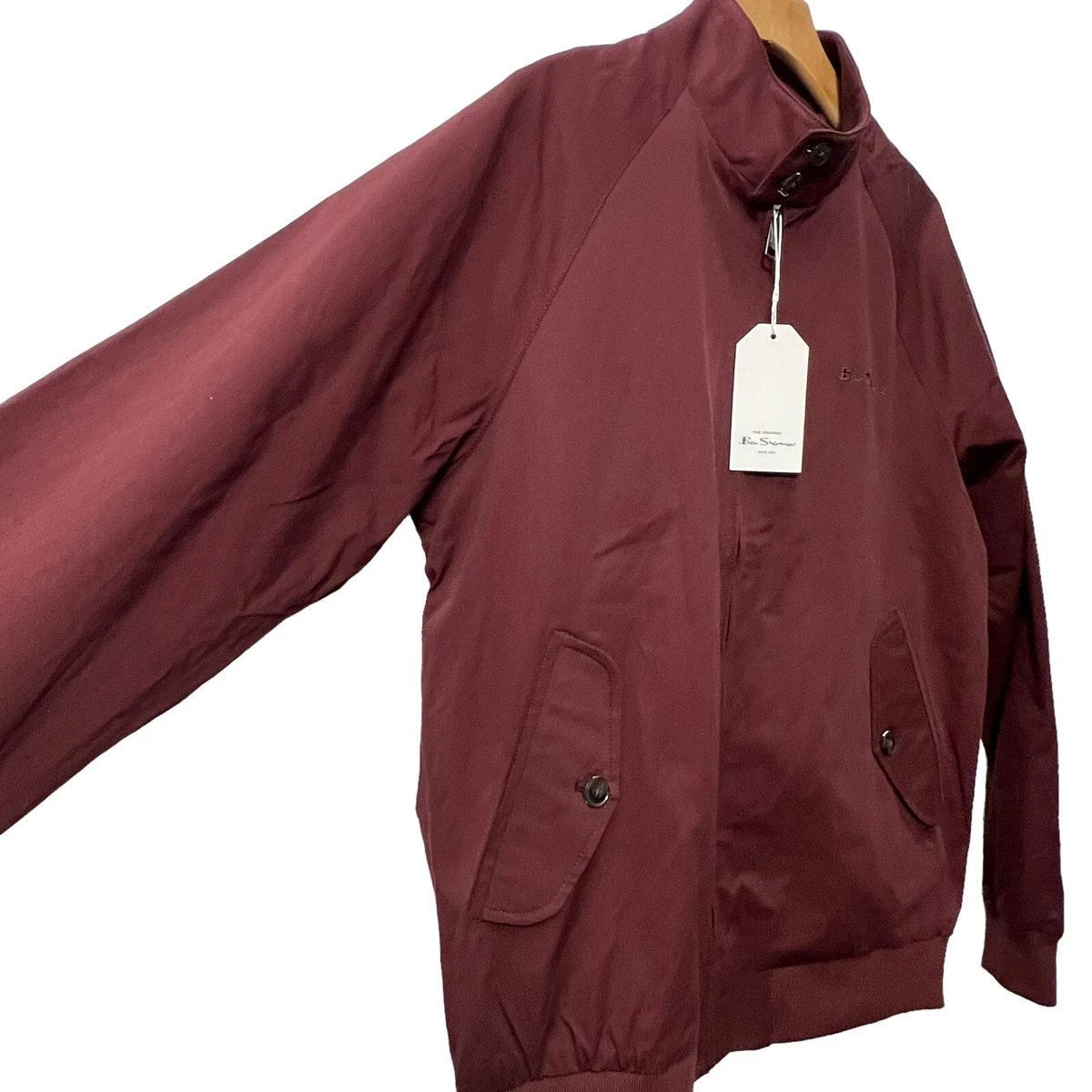 Ben sherman burgundy shop harrington jacket