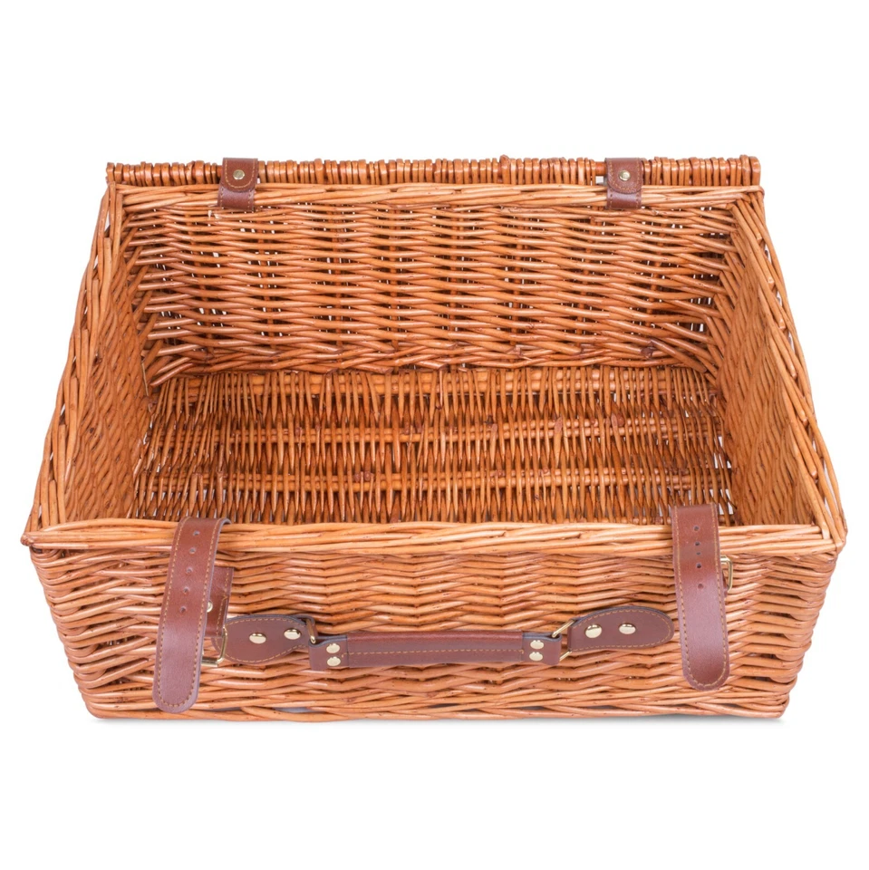 White Honey Grey Brown Empty Wicker Picnic Gift Hampers Shop Retail Display Box - Image 3 of 3