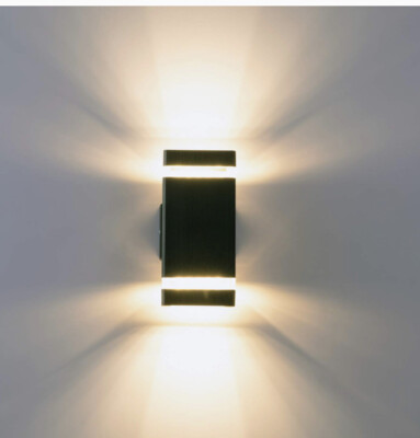Lpinye Led Square Up And Down Wall Light, 16W 3000K Warm White, 1440Lm, Outdoor 