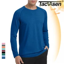 UPF50+ Men's UV Skin Protection T-Shirts Long Sleeve Casual Beach Outdoor Shirts