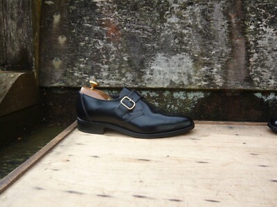JOSEPH CHEANEY MONKSTRAP SCHUHE VINTAGE SCHWARZ LEDER UK7 TOP ZUSTAND