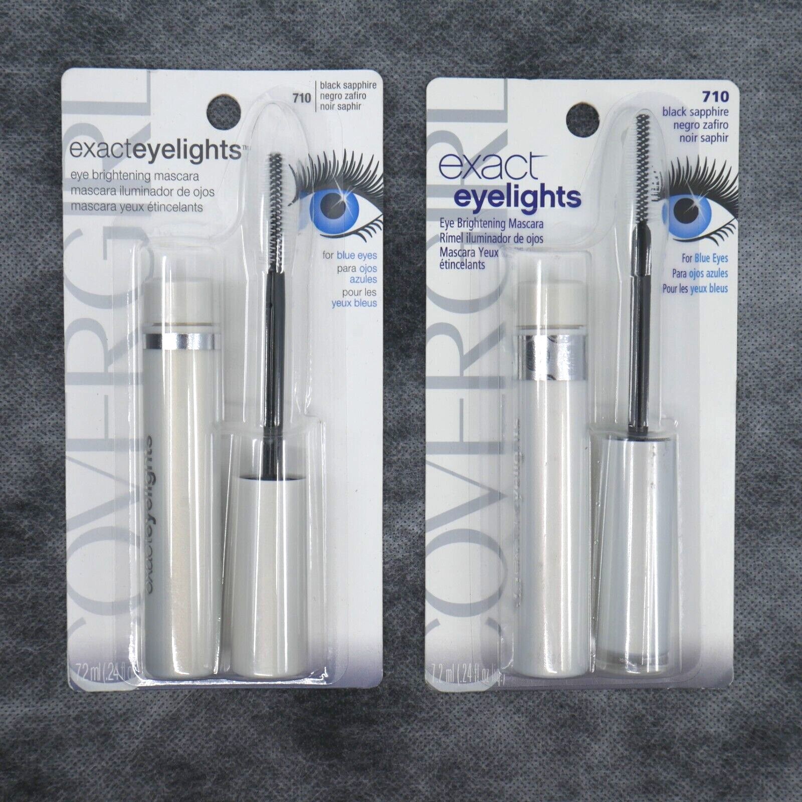 2x Covergirl Exact Eyelights Mascara 710 Black Sapphire For Blue Eyes