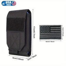 Tactical Molle Pouch Phone Case Single Layer Flag Design Molle Compatible