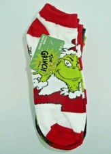 Dr. Seuss The Grinch Ankle Socks 10 Pairs Size 5-8 Christmas Themed