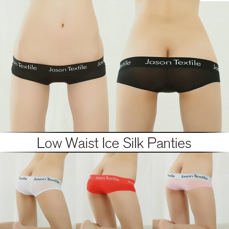 Women Ice Silk Thong Panties Sexy