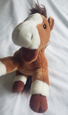 LN Vtg Russ Barrie 14  DERBY NEIGHS! Brown Horse Full Body Hand Puppet w/SOUNDS