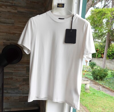 MONCLER SHIRT S tshirt t cotton logo off white relaxed fit